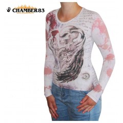 Rose & Skull (allover-flock)