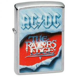 Купить Зажигалку AC/DC "The Razor Edge" в Москве / Заказать Зажигалка AC/DC "The Razor Edge" с доставкой по Москве и по всей России