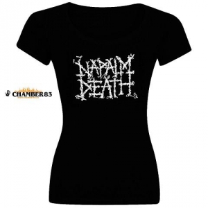Купить Футболка женская Napalm Death "Logo" в Москве / Заказать Футболка женская Napalm Death "Logo" с доставкой по Москве и по всей России