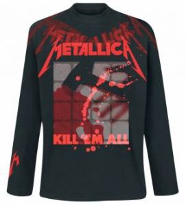 Купить Футболка мужская Metallica "Kill Faded" с длинным рукавом в Москве / Заказать Футболка мужская Metallica "Kill Faded" с длинным рукавом с доставкой по Москве и по всей России